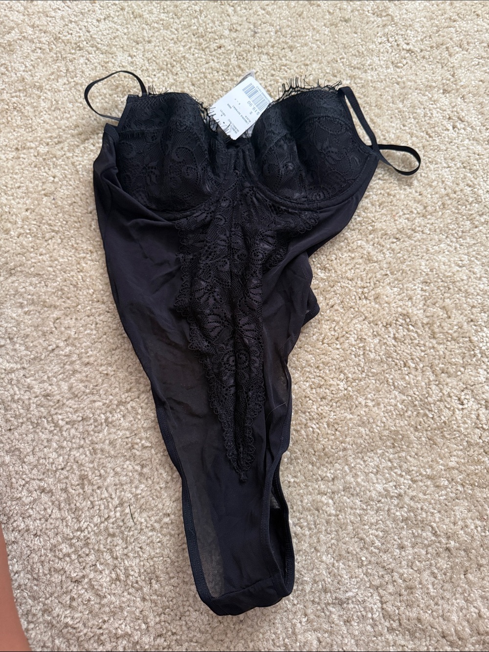 Forever 21 Black Lace Underwire Bodysuit